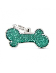 [08000490] Big Bone Glitter Green