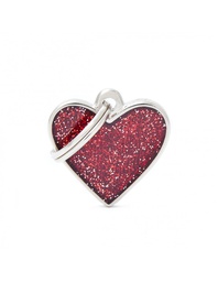 [08000502] Heart Glitter Red