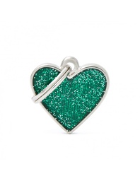 [08000504] Heart Glitter Green