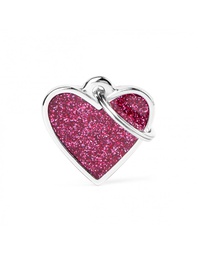 [08000544] Small Heart Glitter Pink