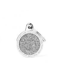 [08000548] Small Circle Glitter Grey