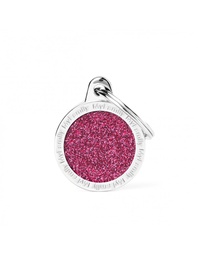 [08000550] Small Circle Glitter Pink