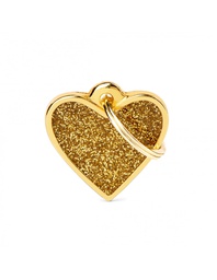[08000584] Small Heart Glitter Gold