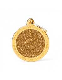 [08000590] Big Circle Glitter Gold