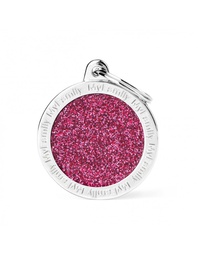 [08000545] Big Circle Glitter Pink