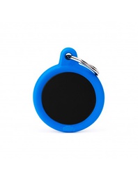 [08000946] Black Circle Alu Blue Rubber