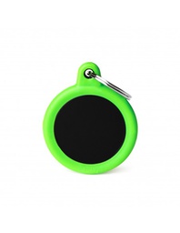 [08000952] Black Circle Alu Green Rubber