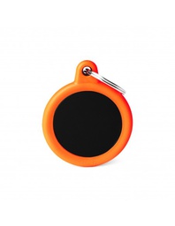 [08000956] Black Circle Alu Orange Rubber