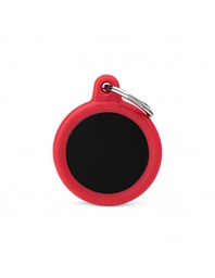 [08000960] Black Circle Alu Red Rubber