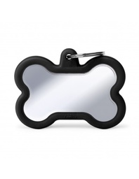 [08000962] Bone Chrome Plated Brass Black Rubber