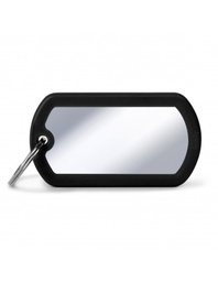 [08000964] Military Chrome Plated Brass Black Rubber