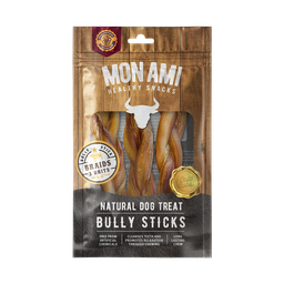 [040220006] Mon Ami Bully Stick Braided 6&quot; 3pcs.