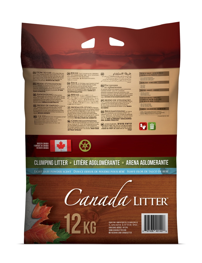 Canada Litter Baby Powder 12 Kg Back