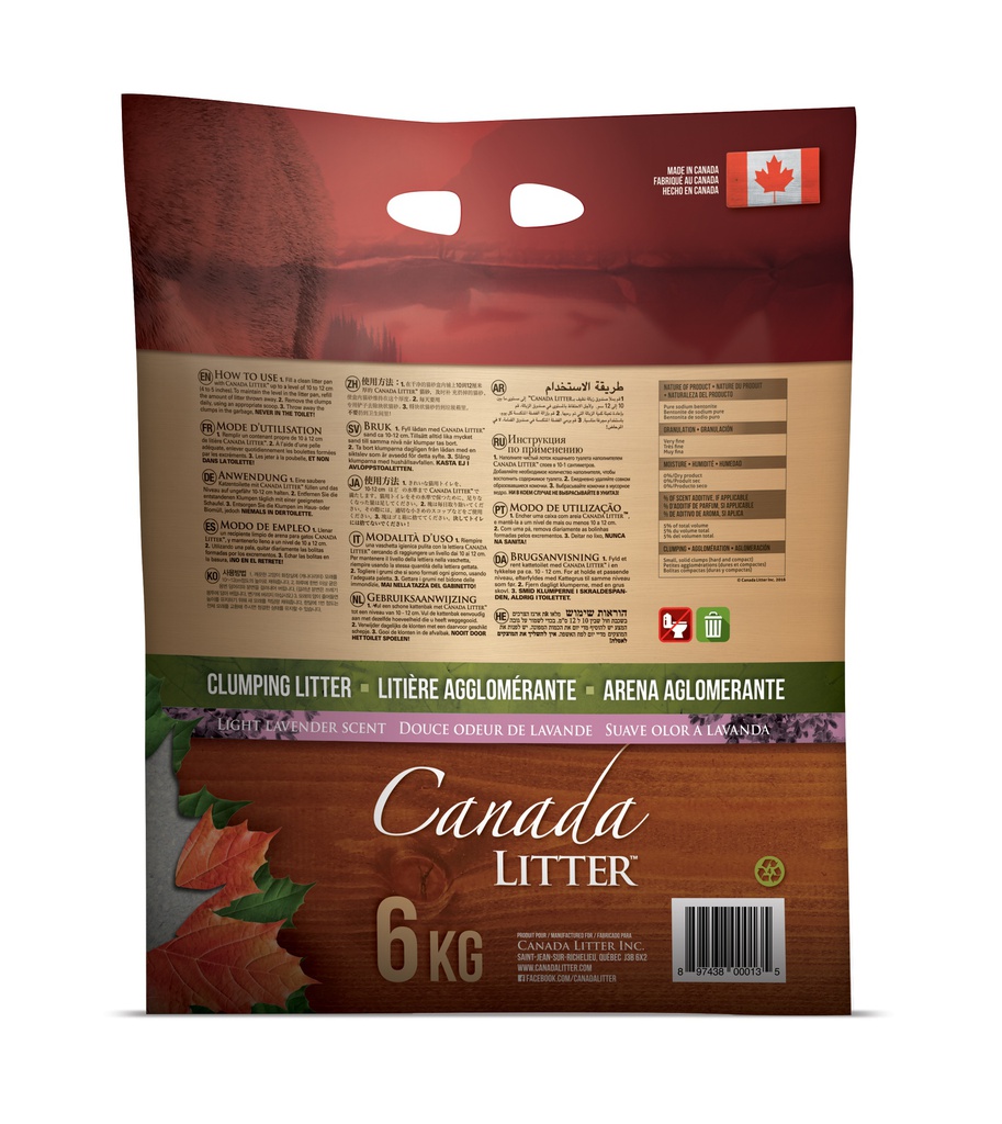 Canada Litter Light Lavender 6 Kg Back